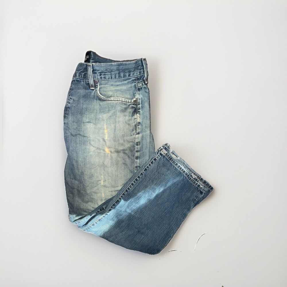 Men’s Lucky Brand Jeans 181 Relaxed Straight Blue Distressed Men’s Size 36x30
